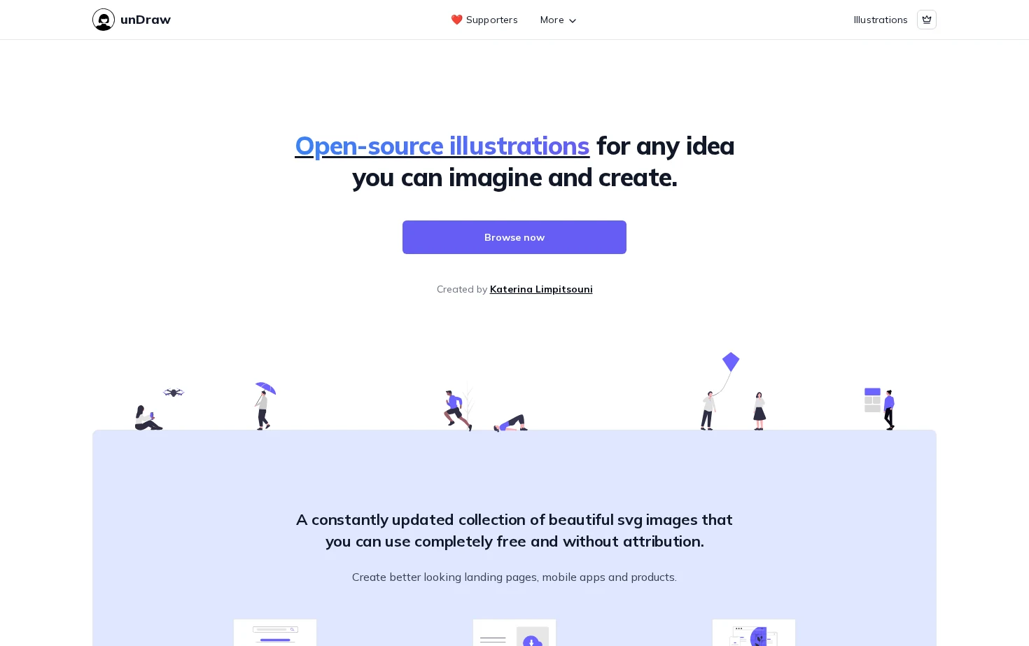 unDraw 页面快照